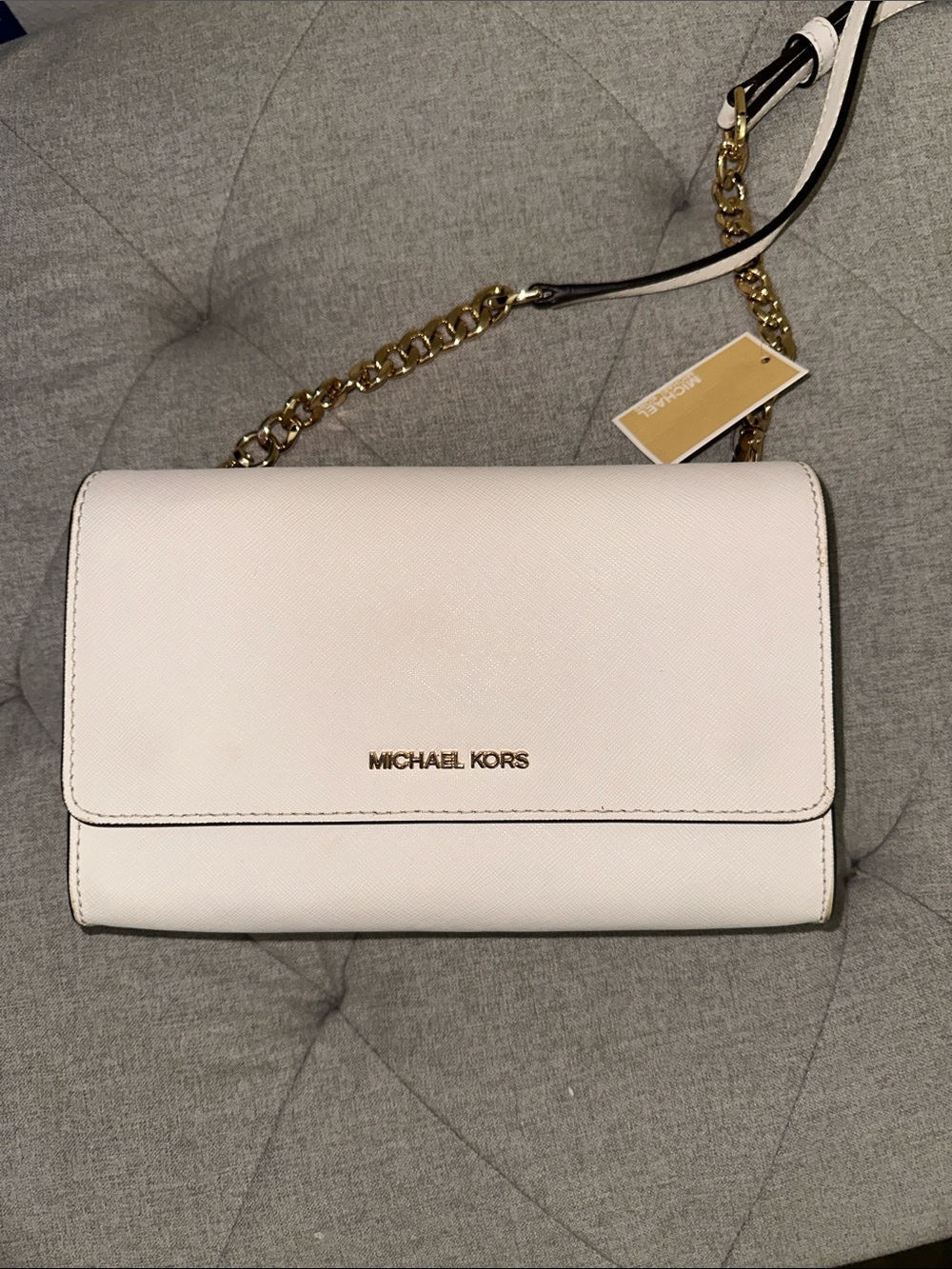 Michael Kors white Crossbody Chain Strap Shoulder Bag - Picture 8 of 8